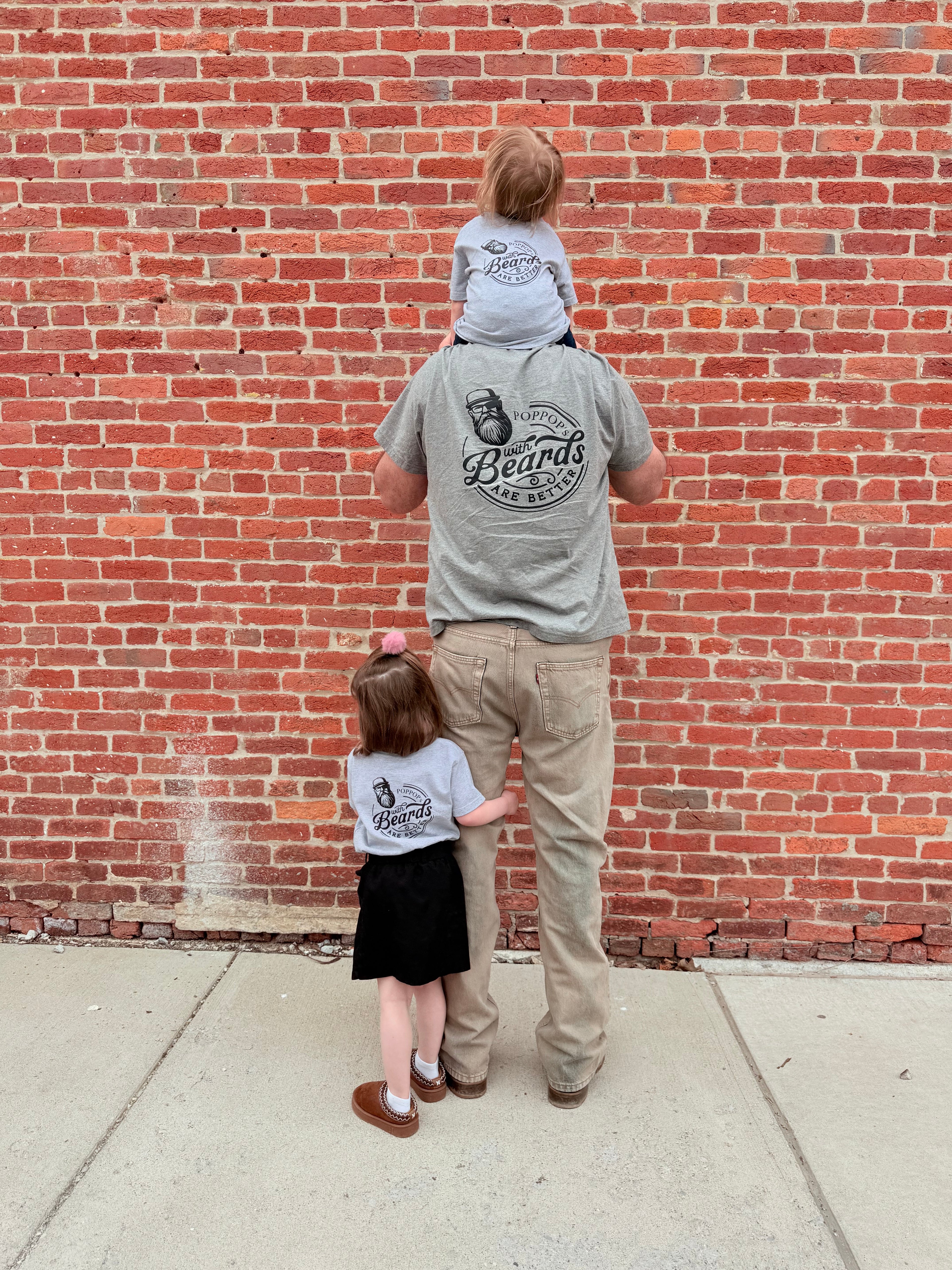 JL Beard Boss Kids Tee - "Pop Pop's with Beards Are Better"