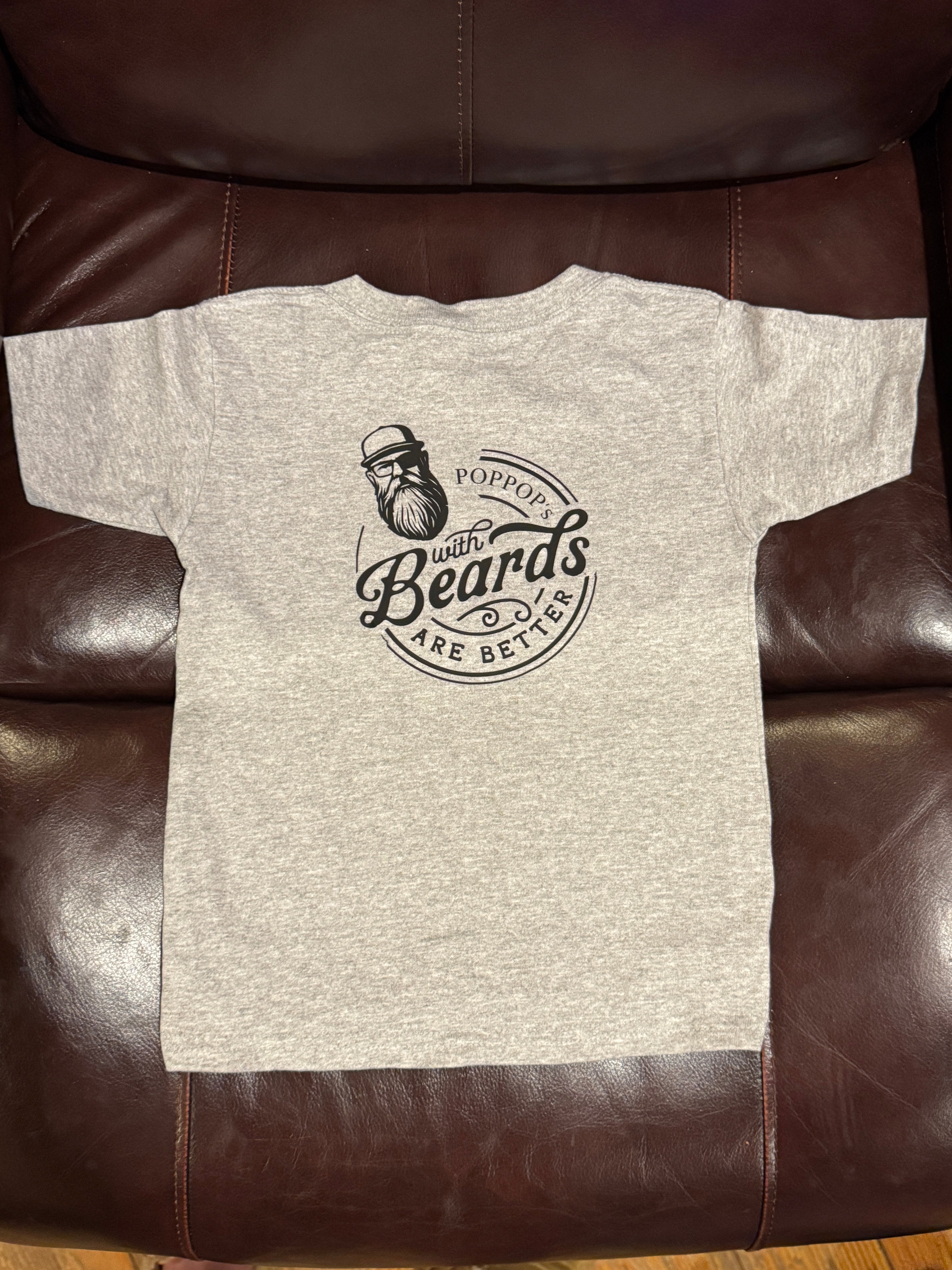 JL Beard Boss Kids Tee - "Pop Pop's with Beards Are Better"